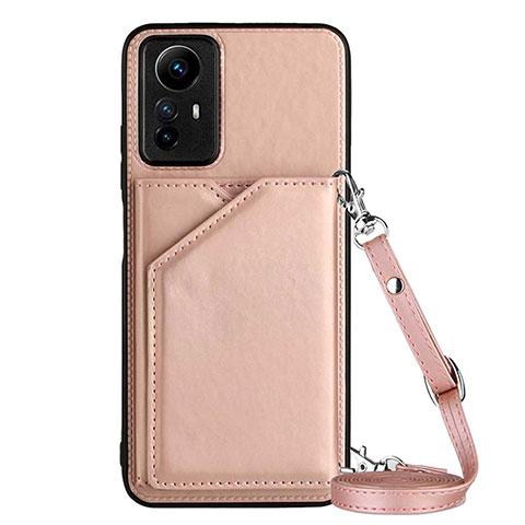 Funda Lujo Cuero Carcasa YB3 para Xiaomi Redmi Note 12S Oro Rosa