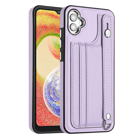 Funda Lujo Cuero Carcasa YB4 para Samsung Galaxy A04E Morado