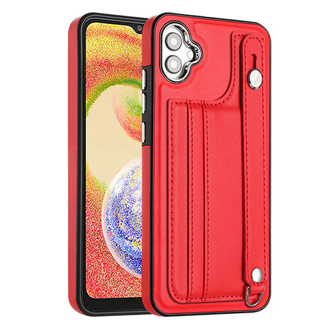 Funda Lujo Cuero Carcasa YB4 para Samsung Galaxy F04 Rojo