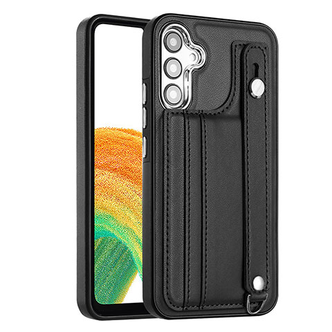 Funda Lujo Cuero Carcasa YB4 para Samsung Galaxy Quantum4 5G Negro