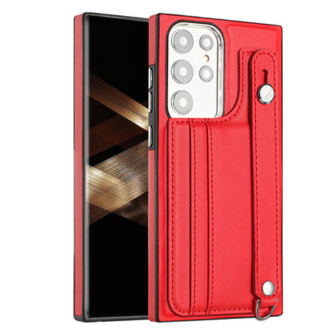 Funda Lujo Cuero Carcasa YB4 para Samsung Galaxy S24 Ultra 5G Rojo