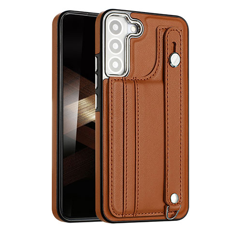 Funda Lujo Cuero Carcasa YB4 para Samsung Galaxy S25 Plus 5G Marron