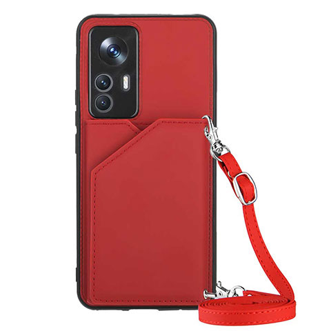 Funda Lujo Cuero Carcasa YB4 para Xiaomi Redmi K50 Ultra 5G Rojo