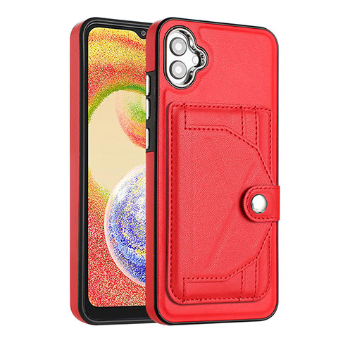 Funda Lujo Cuero Carcasa YB5 para Samsung Galaxy A04E Rojo