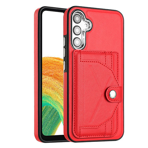 Funda Lujo Cuero Carcasa YB5 para Samsung Galaxy A34 5G Rojo