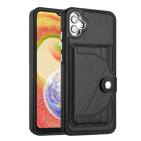 Funda Lujo Cuero Carcasa YB5 para Samsung Galaxy M04 Negro