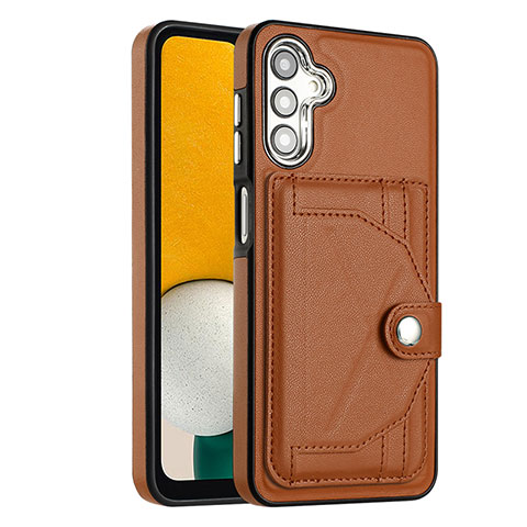 Funda Lujo Cuero Carcasa YB5 para Samsung Galaxy M44 5G Marron