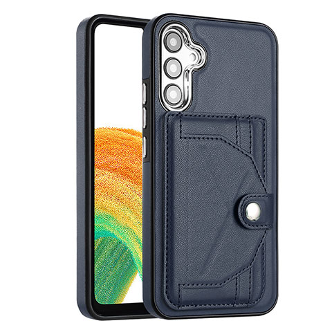 Funda Lujo Cuero Carcasa YB5 para Samsung Galaxy Quantum4 5G Azul