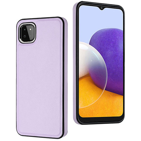 Funda Lujo Cuero Carcasa YB6 para Samsung Galaxy A22 5G Morado