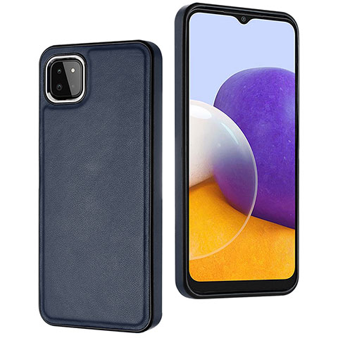 Funda Lujo Cuero Carcasa YB6 para Samsung Galaxy A22s 5G Azul