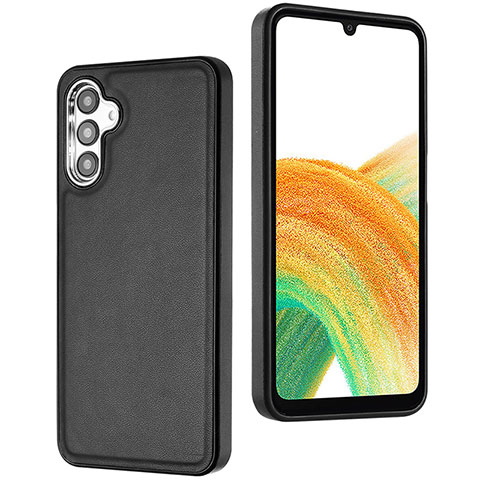 Funda Lujo Cuero Carcasa YB6 para Samsung Galaxy Quantum4 5G Negro