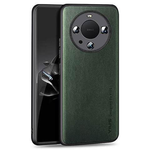 Funda Lujo Cuero Carcasa YM1 para Huawei Mate 60 Verde