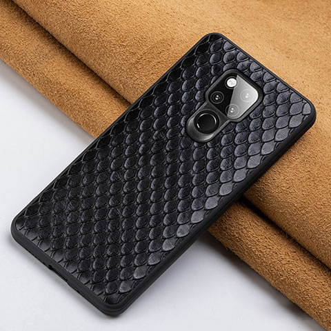 Funda Lujo Cuero Carcasa Z01 para Huawei Mate 20 X 5G Negro