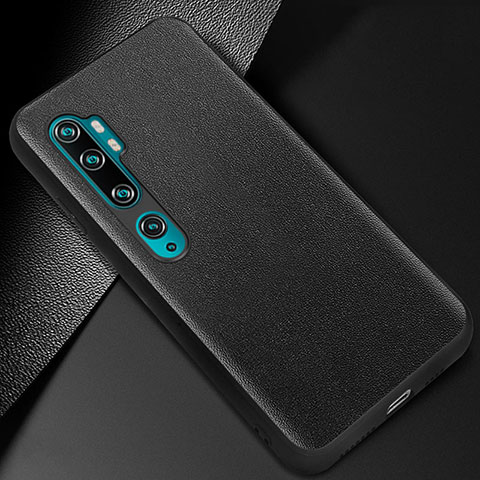 Funda Lujo Cuero Carcasa Z02 para Xiaomi Mi Note 10 Pro Negro