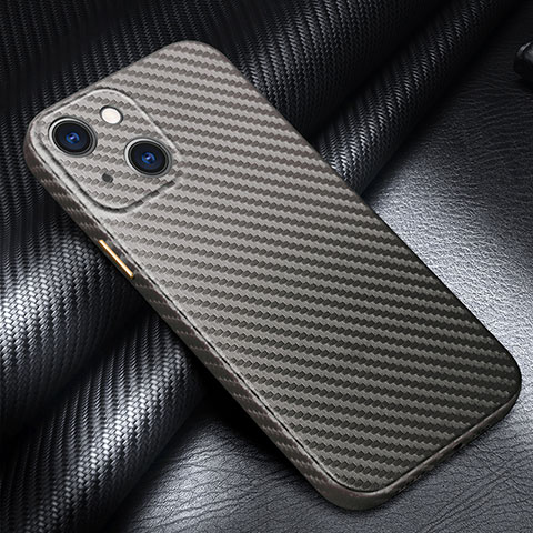 Funda Lujo Fibra de Carbon Carcasa Twill C01 para Apple iPhone 14 Plus Gris