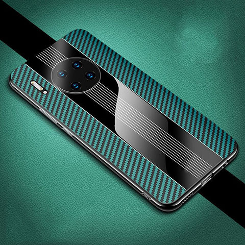 Funda Lujo Fibra de Carbon Carcasa Twill T01 para Huawei Mate 30 Pro Verde