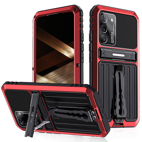 Funda Lujo Marco de Aluminio Carcasa 360 Grados LK1 para Samsung Galaxy S24 5G Rojo