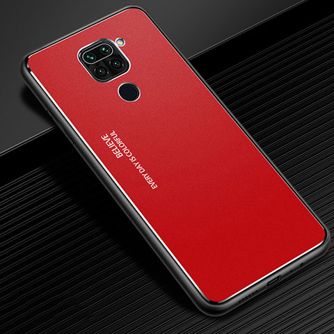 Funda Lujo Marco de Aluminio Carcasa C01 para Xiaomi Redmi Note 9 Rojo