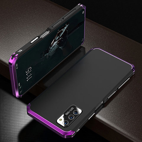 Funda Lujo Marco de Aluminio Carcasa M01 para Huawei Honor View 30 5G Morado