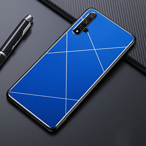 Funda Lujo Marco de Aluminio Carcasa M01 para Huawei Nova 5 Azul