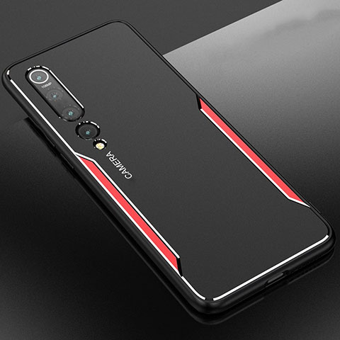 Funda Lujo Marco de Aluminio Carcasa M01 para Xiaomi Mi 10 Pro Rojo