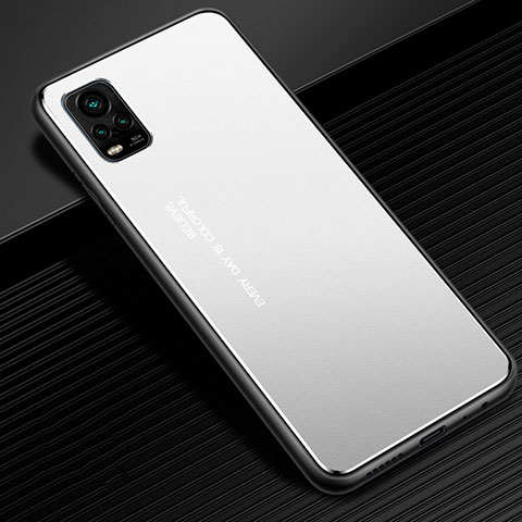 Funda Lujo Marco de Aluminio Carcasa M02 para Vivo V20 Pro 5G Plata