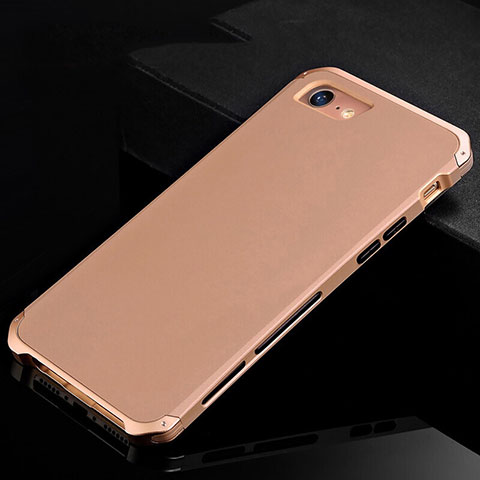 Funda Lujo Marco de Aluminio Carcasa para Apple iPhone 7 Oro