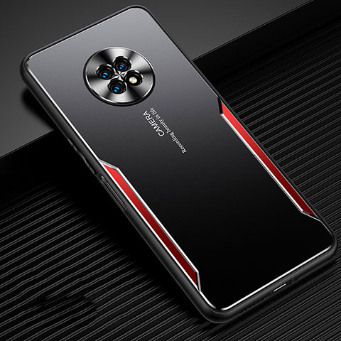 Funda Lujo Marco de Aluminio Carcasa para Huawei Enjoy 20 Plus 5G Rojo