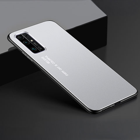 Funda Lujo Marco de Aluminio Carcasa para Huawei Honor 30 Plata