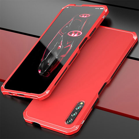 Funda Lujo Marco de Aluminio Carcasa para Huawei Honor 9X Pro Rojo