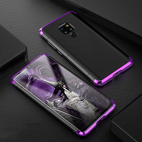 Funda Lujo Marco de Aluminio Carcasa para Huawei Mate 20 Morado