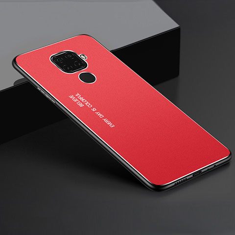 Funda Lujo Marco de Aluminio Carcasa para Huawei Mate 30 Lite Rojo