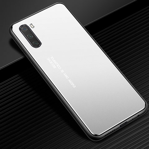 Funda Lujo Marco de Aluminio Carcasa para Huawei Mate 40 Lite 5G Plata