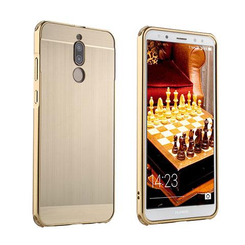 Funda Lujo Marco de Aluminio Carcasa para Huawei Nova 2i Oro