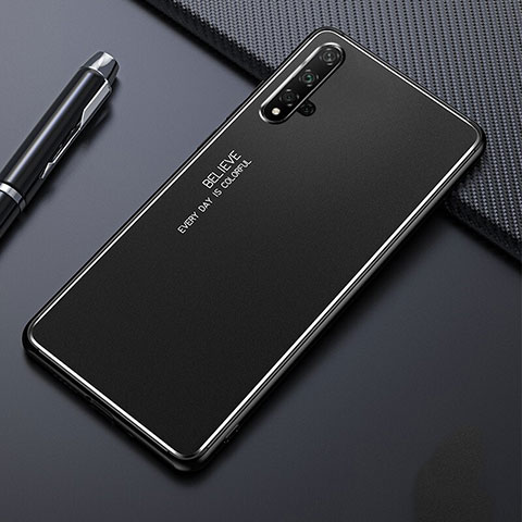 Funda Lujo Marco de Aluminio Carcasa para Huawei Nova 5 Negro