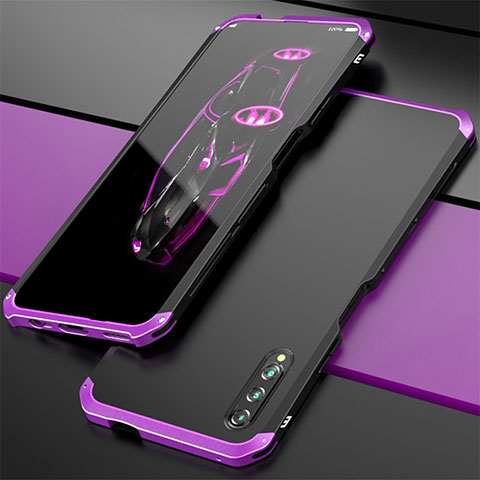 Funda Lujo Marco de Aluminio Carcasa para Huawei P Smart Pro (2019) Morado