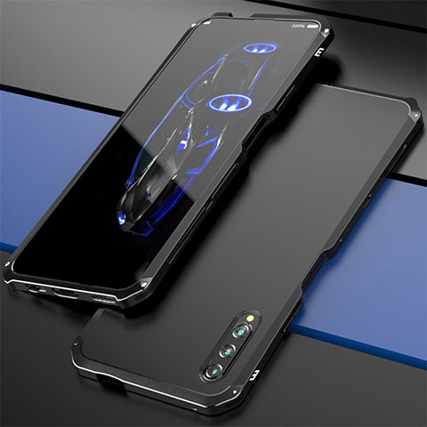 Funda Lujo Marco de Aluminio Carcasa para Huawei P Smart Pro (2019) Negro