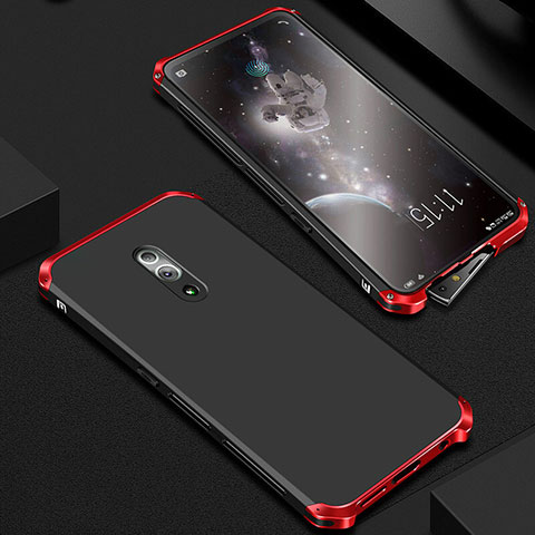 Funda Lujo Marco de Aluminio Carcasa para Oppo Reno 10X Zoom Rojo