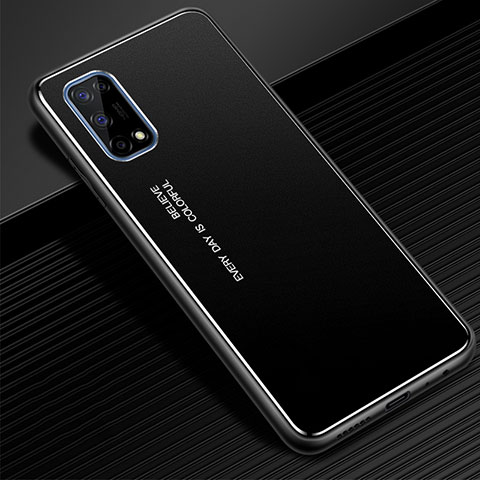 Funda Lujo Marco de Aluminio Carcasa para Realme Q2 Pro 5G Negro