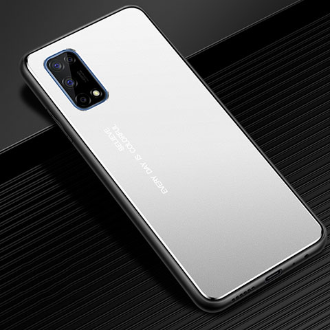 Funda Lujo Marco de Aluminio Carcasa para Realme Q2 Pro 5G Plata