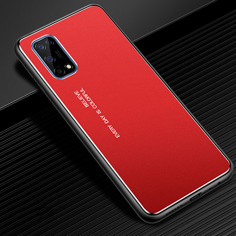 Funda Lujo Marco de Aluminio Carcasa para Realme X7 5G Rojo