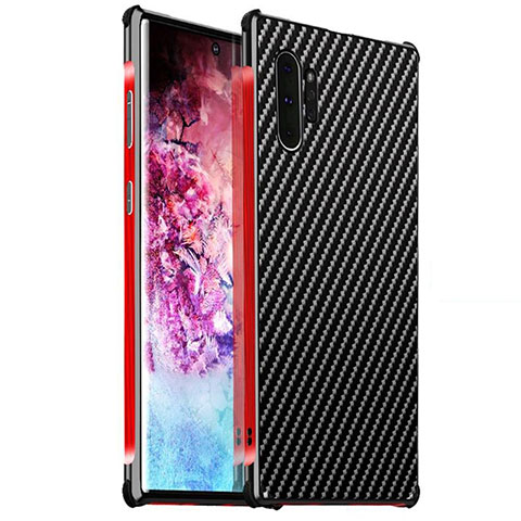 Funda Lujo Marco de Aluminio Carcasa para Samsung Galaxy Note 10 Plus Rojo