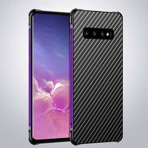 Funda Lujo Marco de Aluminio Carcasa para Samsung Galaxy S10 5G Morado