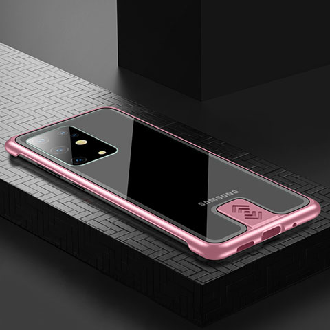 Funda Lujo Marco de Aluminio Carcasa para Samsung Galaxy S20 Plus Oro Rosa