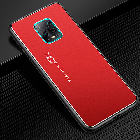 Funda Lujo Marco de Aluminio Carcasa para Xiaomi Redmi 10X Pro 5G Rojo