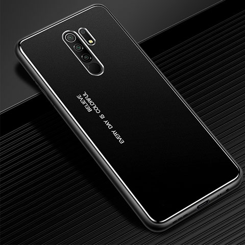 Funda Lujo Marco de Aluminio Carcasa para Xiaomi Redmi 9 Prime India Negro