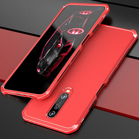 Funda Lujo Marco de Aluminio Carcasa para Xiaomi Redmi K30 4G Rojo