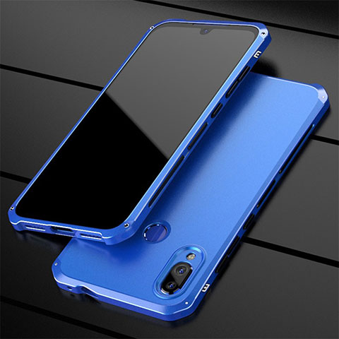 Funda Lujo Marco de Aluminio Carcasa para Xiaomi Redmi Note 7 Pro Azul