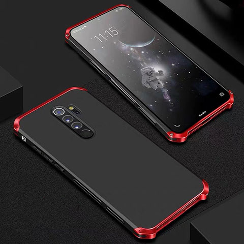 Funda Lujo Marco de Aluminio Carcasa para Xiaomi Redmi Note 7 Rojo