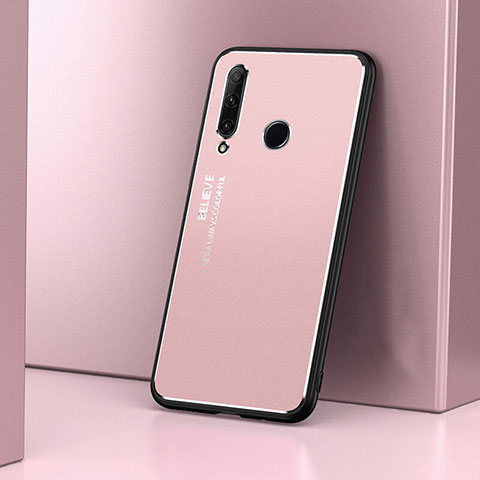 Funda Lujo Marco de Aluminio Carcasa T01 para Huawei Honor 20 Lite Oro Rosa